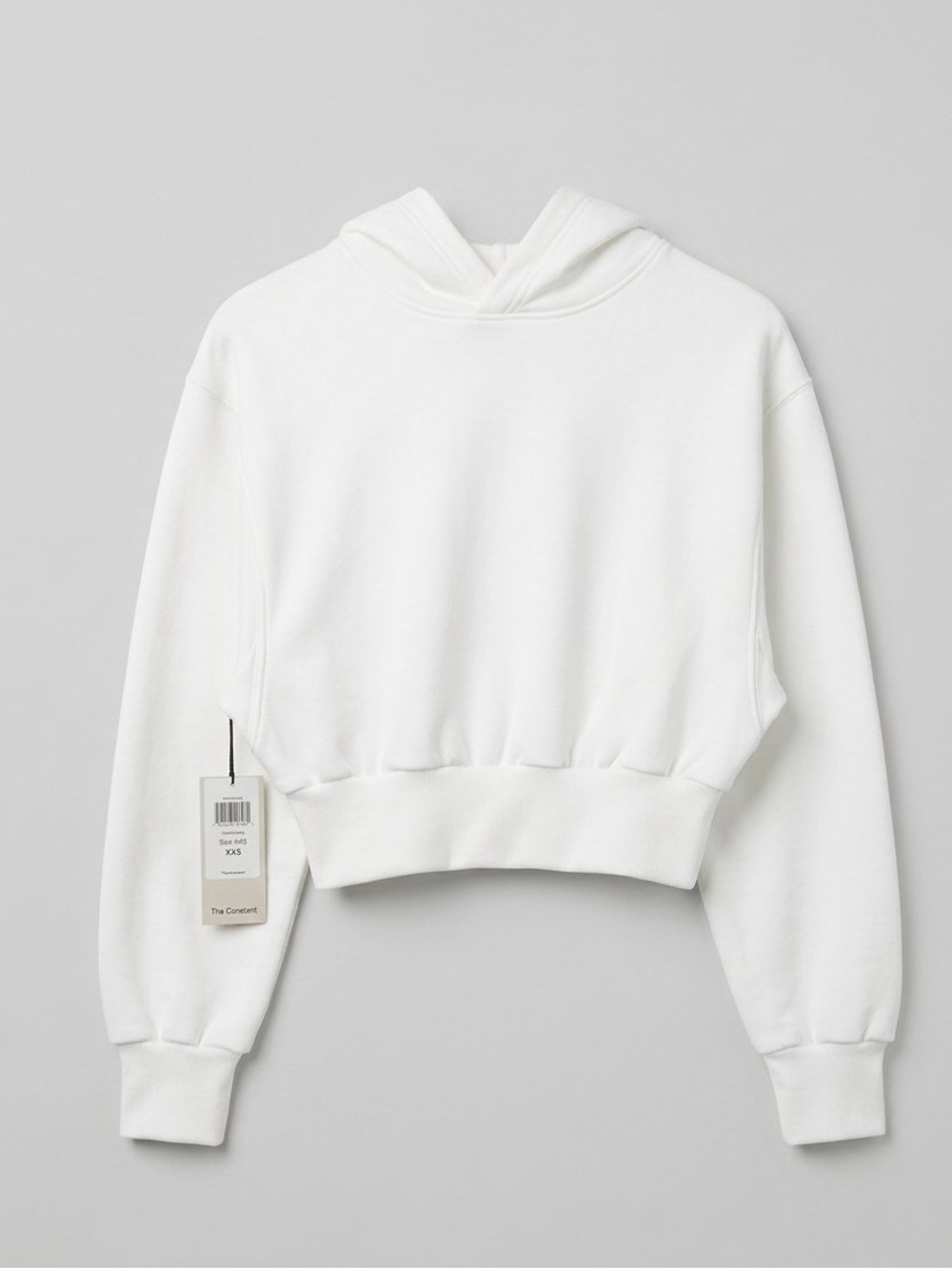 NWT The Constant "Airy Perfect" Cropped White Hoodie - Size XXS